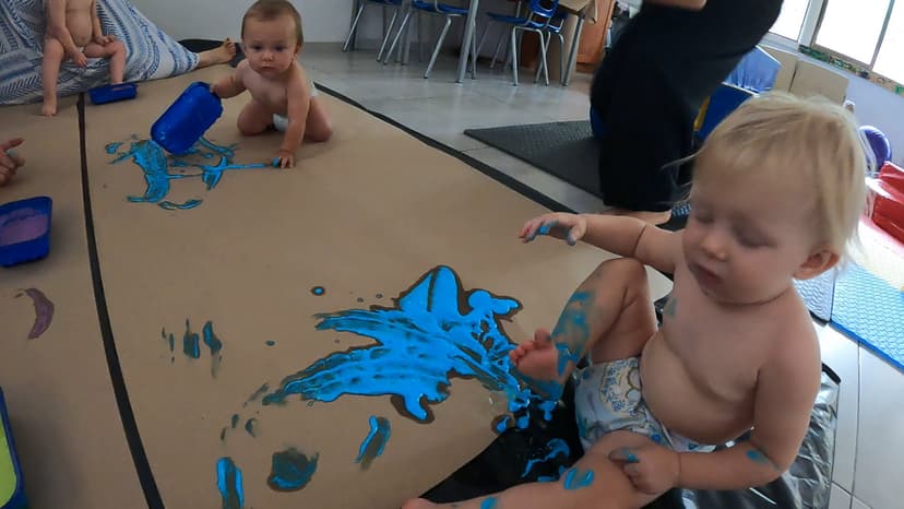 Babies painting