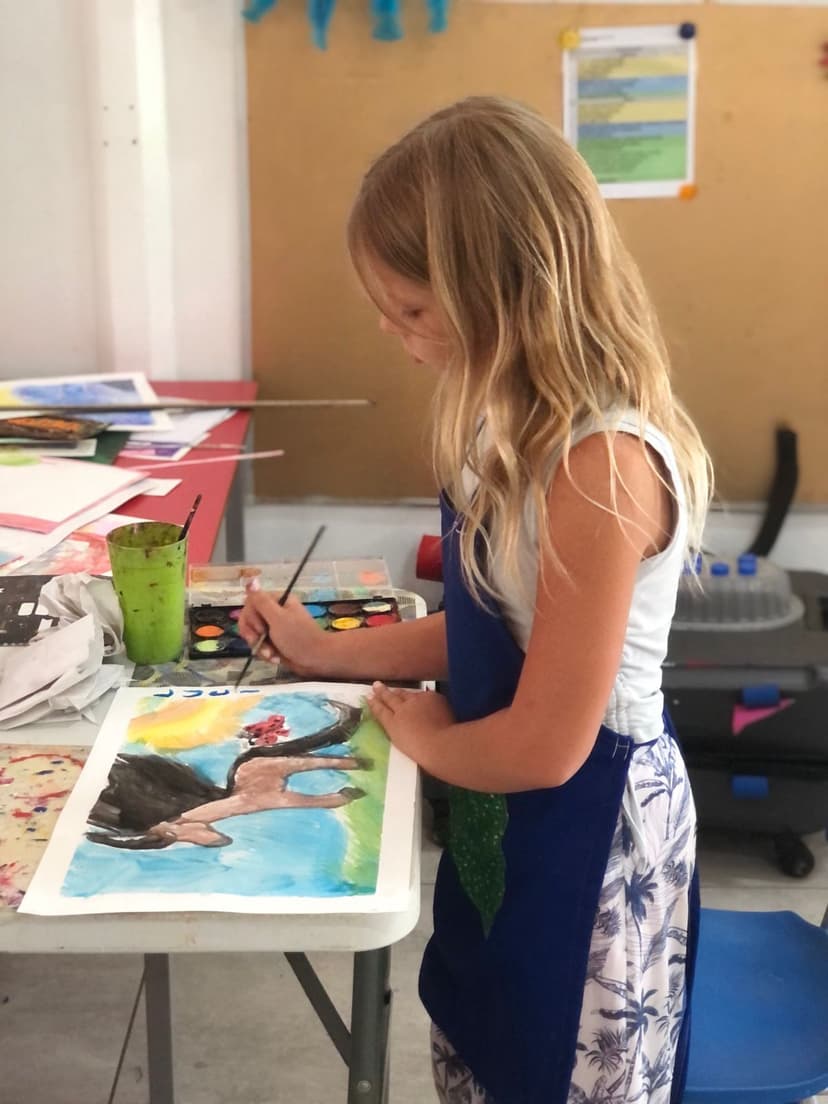 Student watercolor painting