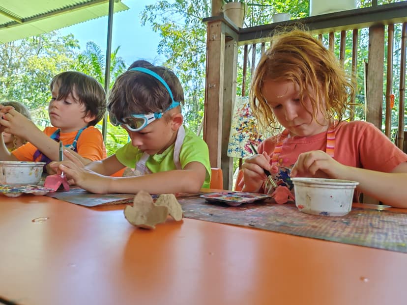 Clay and painting arts session