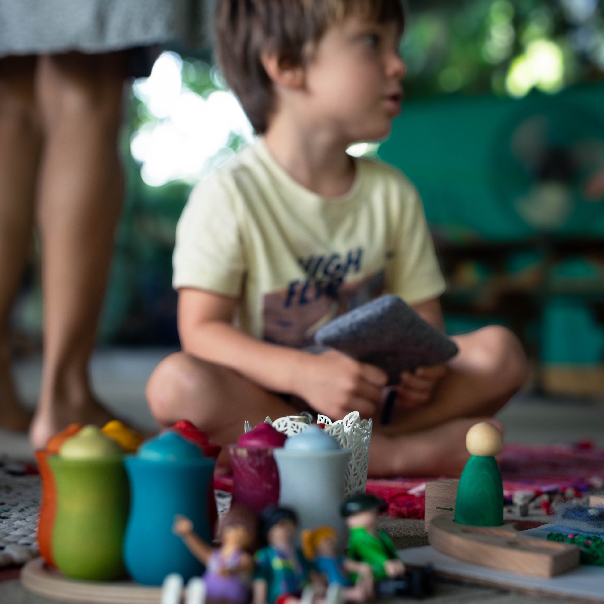 Children engaged in hands-on learning